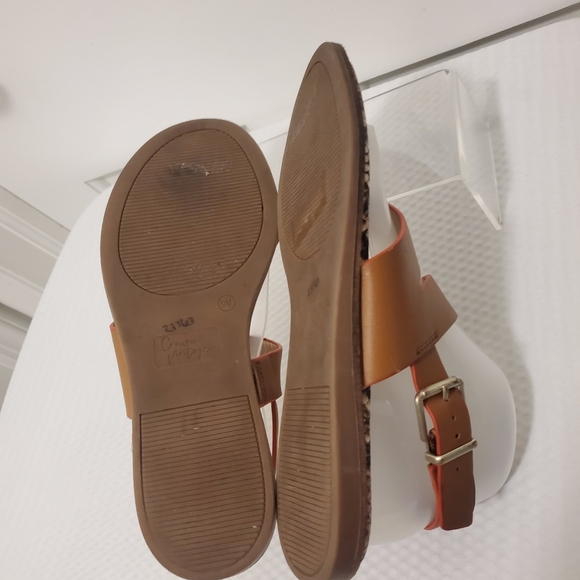 EC Crown Vintage Aaliya Brown Leather Sandals Size 9, Casual - Picture 13 of 15